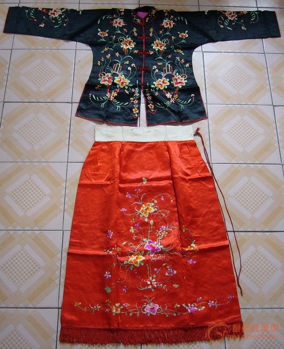 老器如新.民国精品嫁衣原佩一套衣服.加.裙子_