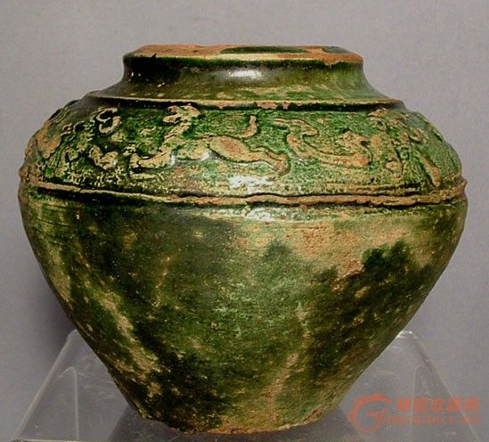 汉代绿釉动物陶罐一个_汉代绿釉动物陶罐一个价格,买卖,交易,行情