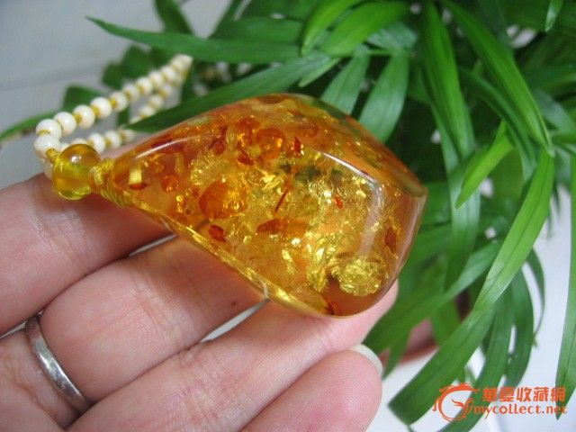 [冰清玉缘]天然金花珀_[冰清玉缘]天然金花珀价