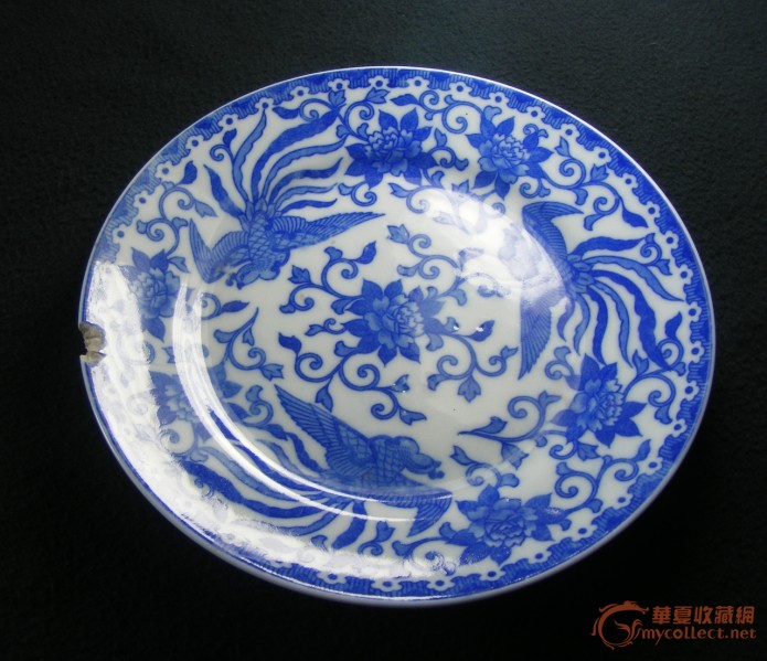 传承中华文化的民国.NORITAKE 青花刷花凤鸟