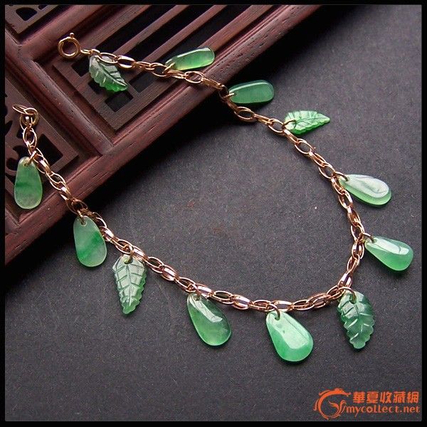 【晶晶】18K黄金镶嵌·老坑冰种阳绿·翡翠手