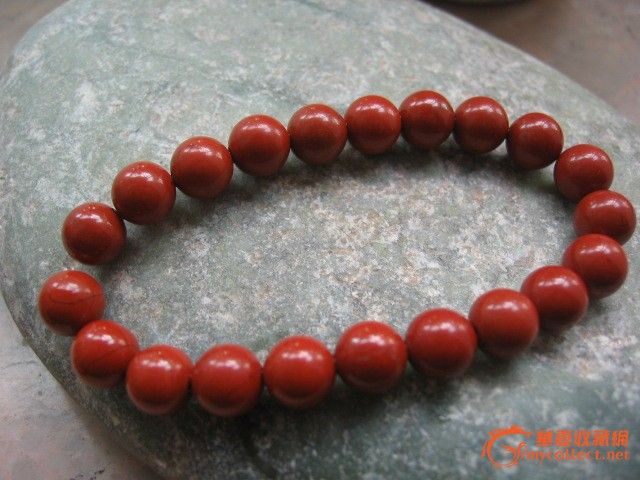 【冰清玉缘】红碧石手串_【冰清玉缘】红碧石