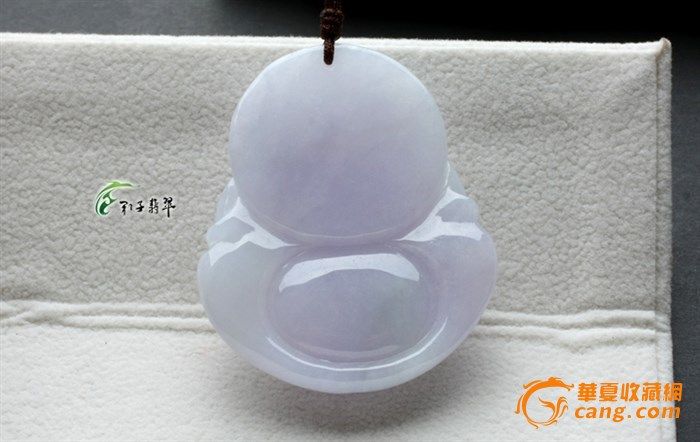细糯种天然a货紫罗兰翡翠玉佛挂件 5936#_细