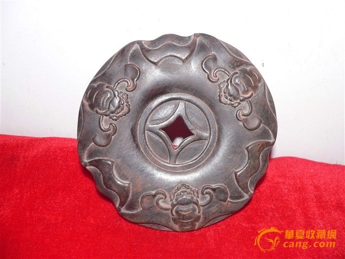 清代寓意吉祥金钱蝙蝠酸枝木底座1199元_清代
