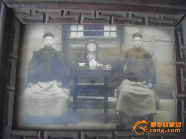 优惠出,乡下收的清代晋商老<em>照片</em>2块带<em>框子</em>,大