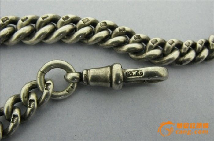 欧洲银制怀表链【73克】精美品_欧洲银制怀表