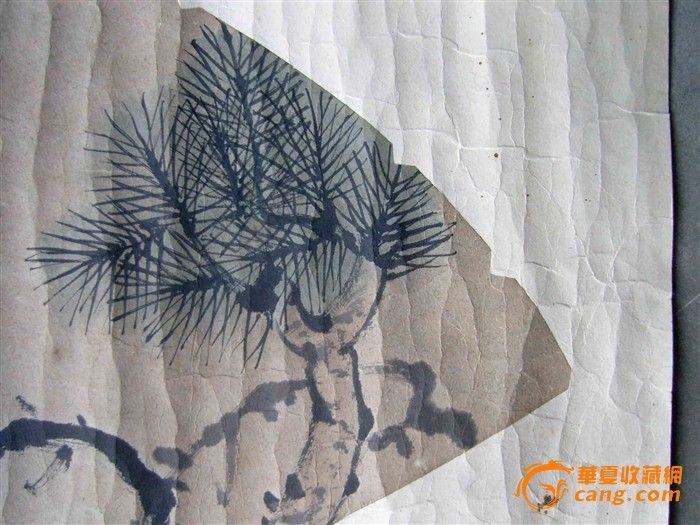 清代画家◆包栋(1830年绘花鸟画)松鼠松柏图◆