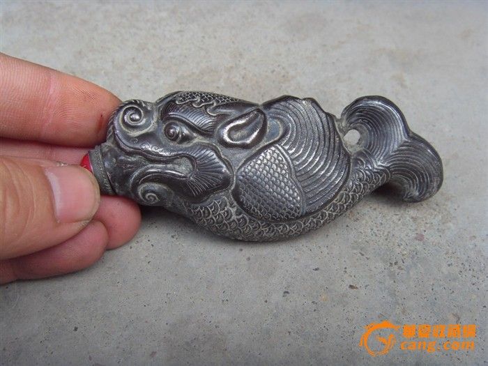 老银器鼻烟壶龙鱼_老银器鼻烟壶龙鱼价格_买