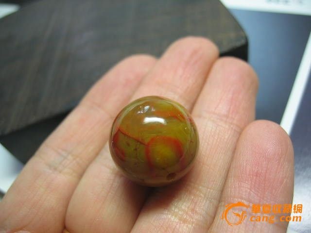 【冰清玉缘】红黄缟玛瑙珠_【冰清玉缘】红黄