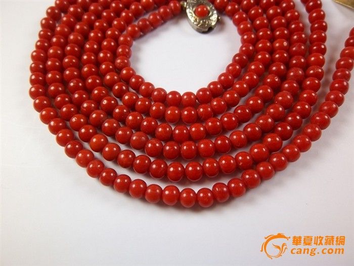 44克顶级老沙丁红珊瑚毛衣链_44克顶级老沙丁