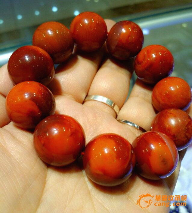 18mm的大珠子南红玛瑙手串精品