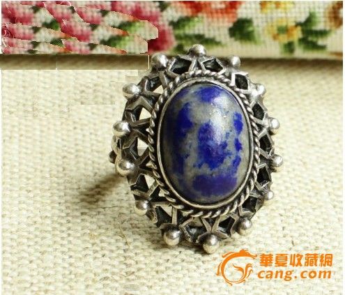 欧美古董首饰--纯银925天然方钠石古董戒指_欧美古董首饰--纯银925天然方钠石古董戒指价格_买卖_交易_行情_拍卖_欧美古董首饰--纯银925天然方钠石古董戒指图片_其它_华夏古玩城_华夏收藏网 cang.com