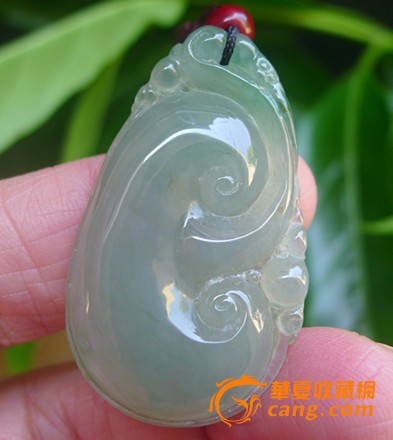 翡翠a货冰糯种如意-送证书