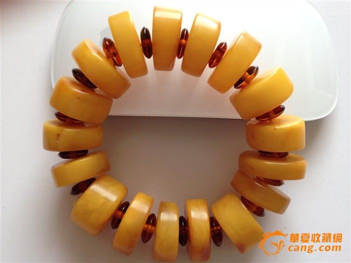 纯天然鸡油黄老蜜蜡手串_纯天然鸡油黄老蜜蜡