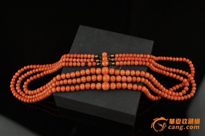AC10 意大利 老沙丁 三排 老珊瑚项链 请直接出