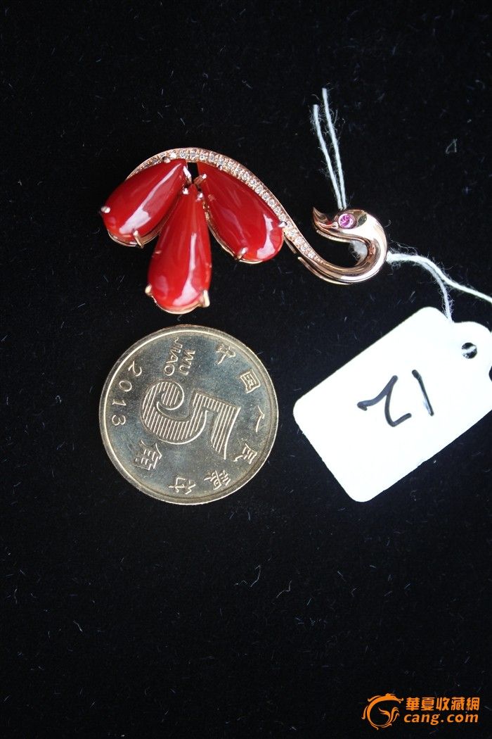 红珊瑚天鹅吊坠_红珊瑚天鹅吊坠价格_买卖_交