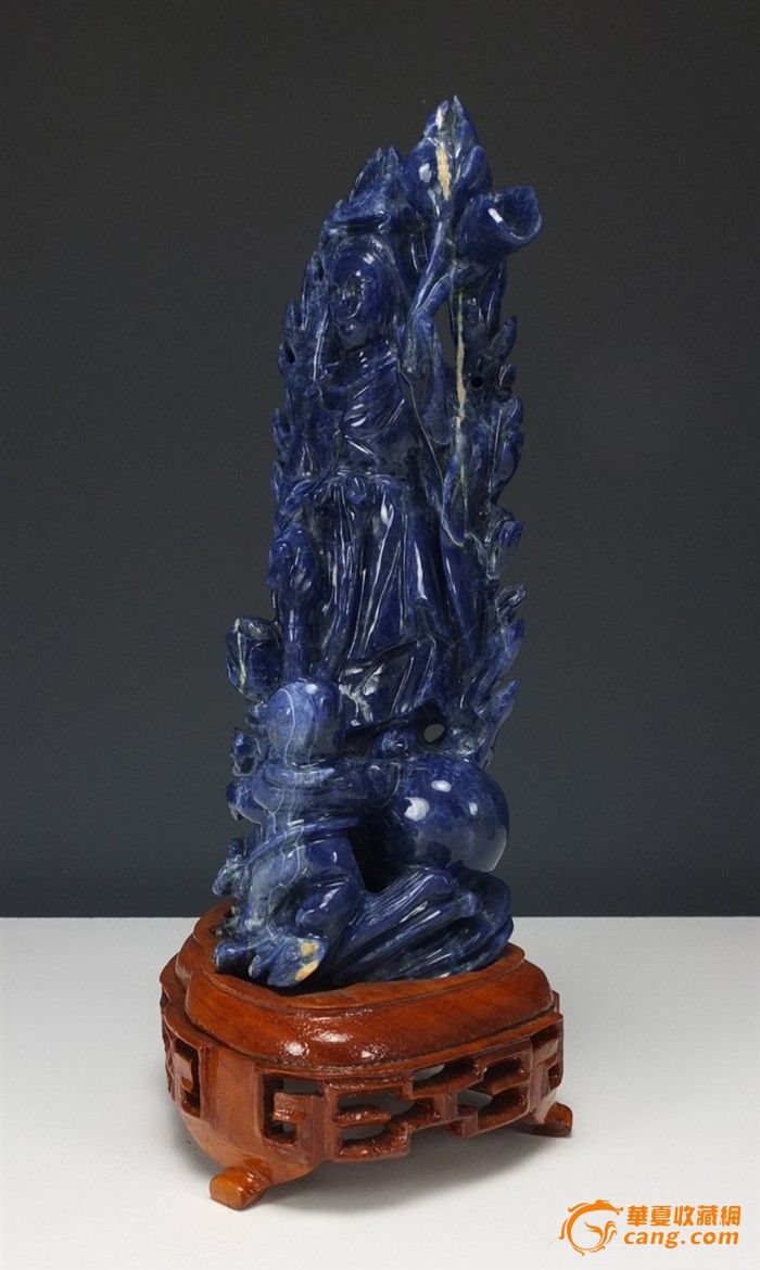 国外回流【童子拜观音】方钠石大摆件_国外回流【童子拜观音】方钠石大摆件价格_买卖_交易_行情_拍卖_国外回流【童子拜观音】方钠石大摆件图片_青金石_华夏古玩城_华夏收藏网 cang.com