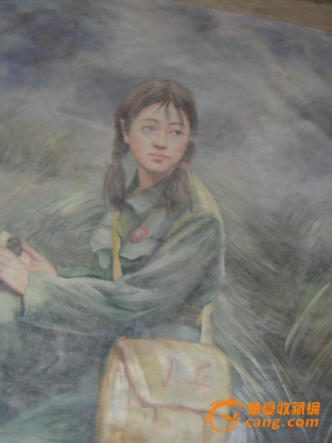 油画女兵