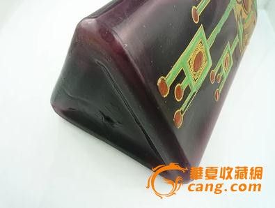 西洋收藏品 欧洲古董 波尔多水晶红酒酒尊 手绘