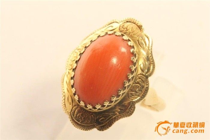 欧洲古董首饰 沙丁红珊瑚戒指14K金纹饰手工制 稀有收藏美款_欧洲古董首饰 沙丁红珊瑚戒指14K金纹饰手工制 稀有收藏美款价格_买卖_交易_行情_拍卖_欧洲古董首饰 沙丁红珊瑚戒指14K金纹饰手工制 稀有收藏美款图片_珊瑚_华夏古玩城_华夏收藏网 cang.com