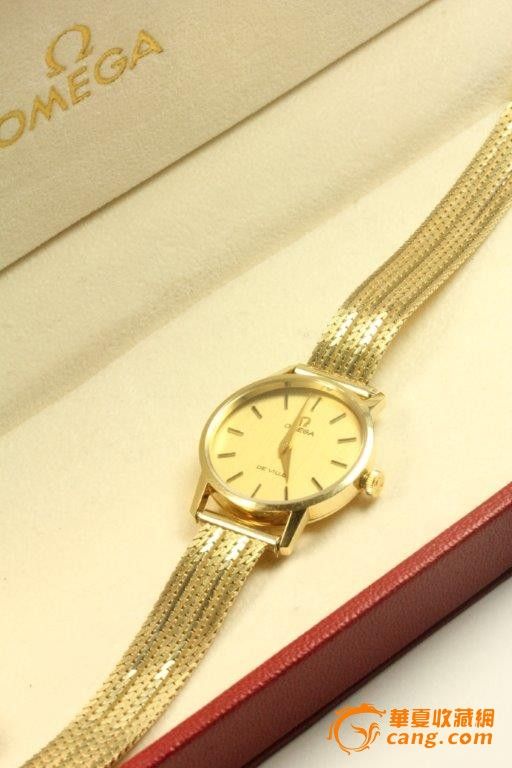 <em>欧米茄DeVille</em>碟飞14K金机械<em>女表</em>腕表付原装表