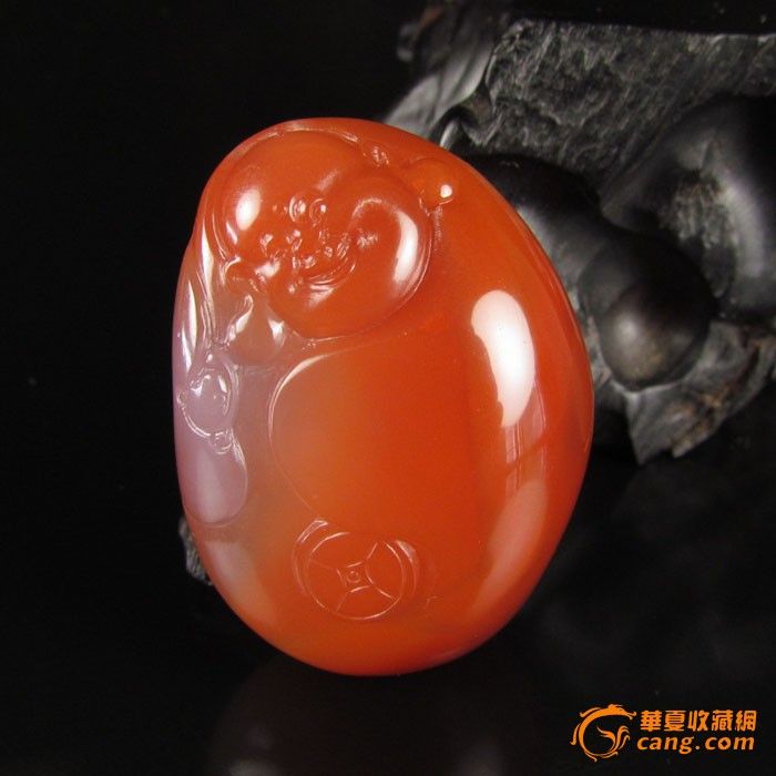 品南红玛瑙保山南红玛瑙宝山料弥勒佛DB44_