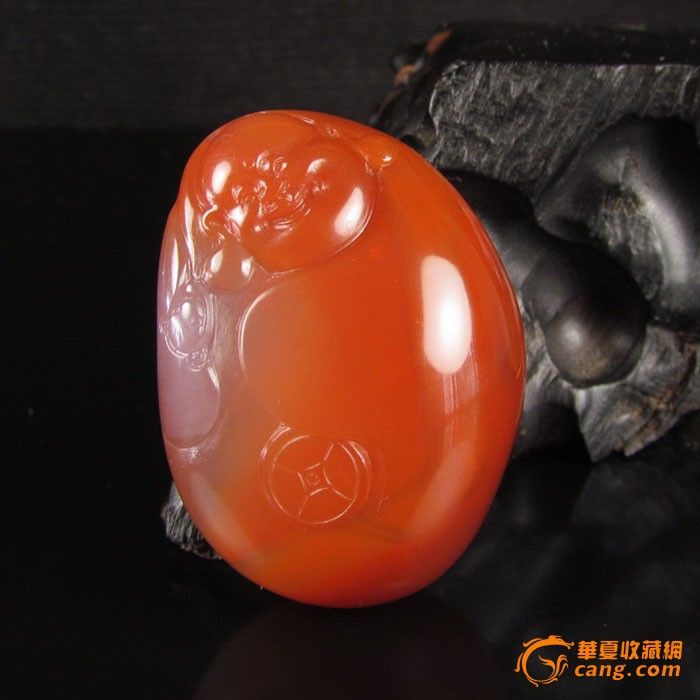 品南红玛瑙保山南红玛瑙宝山料弥勒佛DB44_