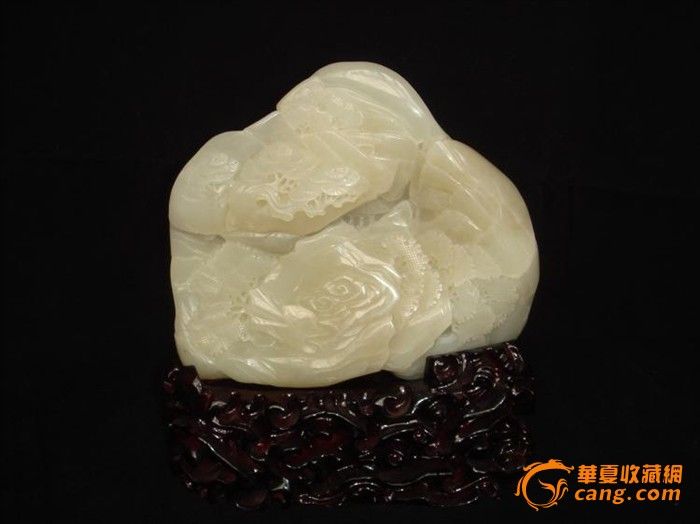 4409〓古玉老玉 和田白玉●松亭人物山子●摆