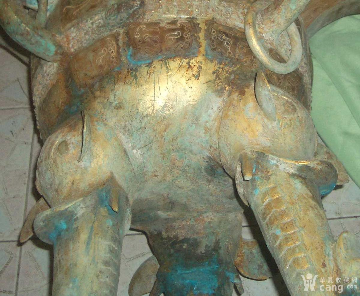 包玉象足双龙飞鹤翅耳香薰一对