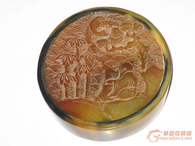 犀牛角雕人物老挂牌(每克188!