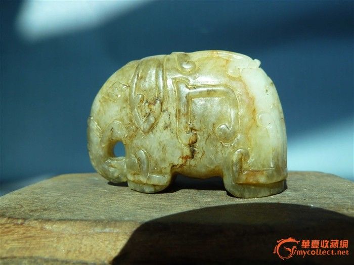 宋代和田白籽料玉象