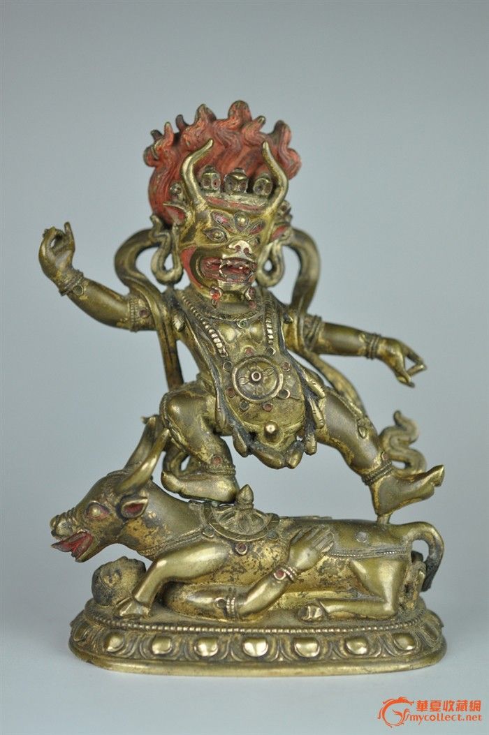 清早期铜鎏金地狱主