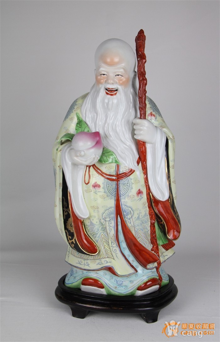 民国三星福禄寿瓷雕像图片
