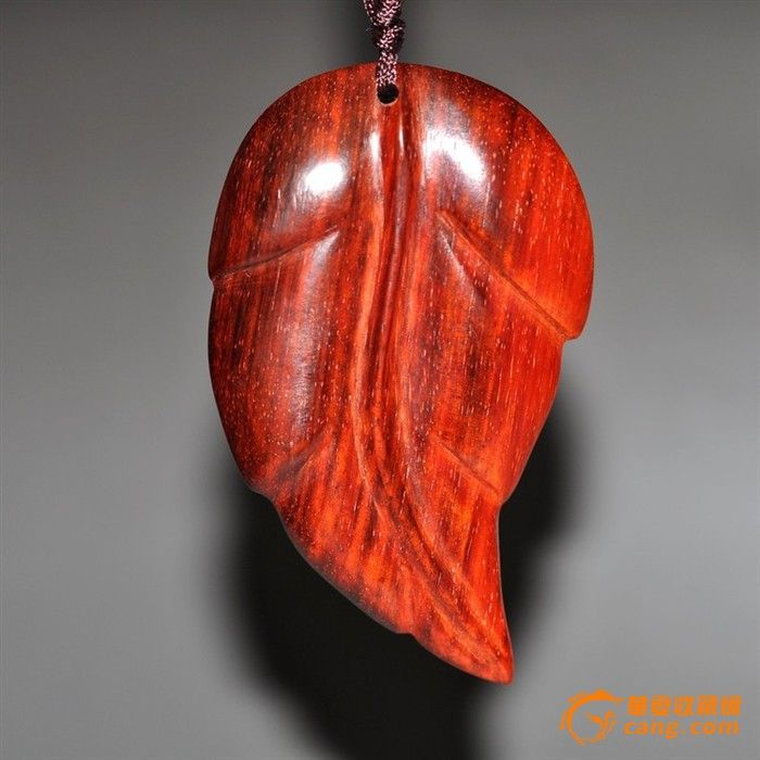 印度小叶紫檀树叶满金星手把件挂件编号203