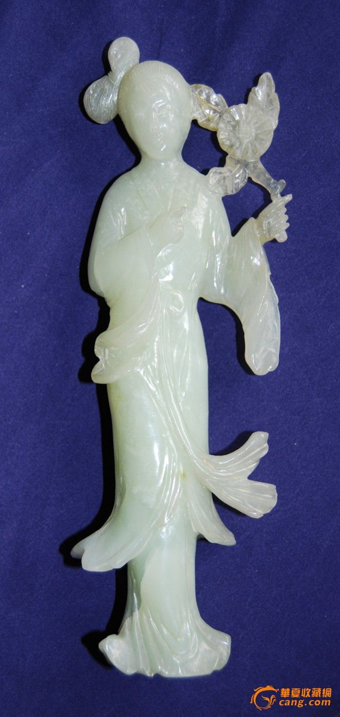 岫玉仕女摆件