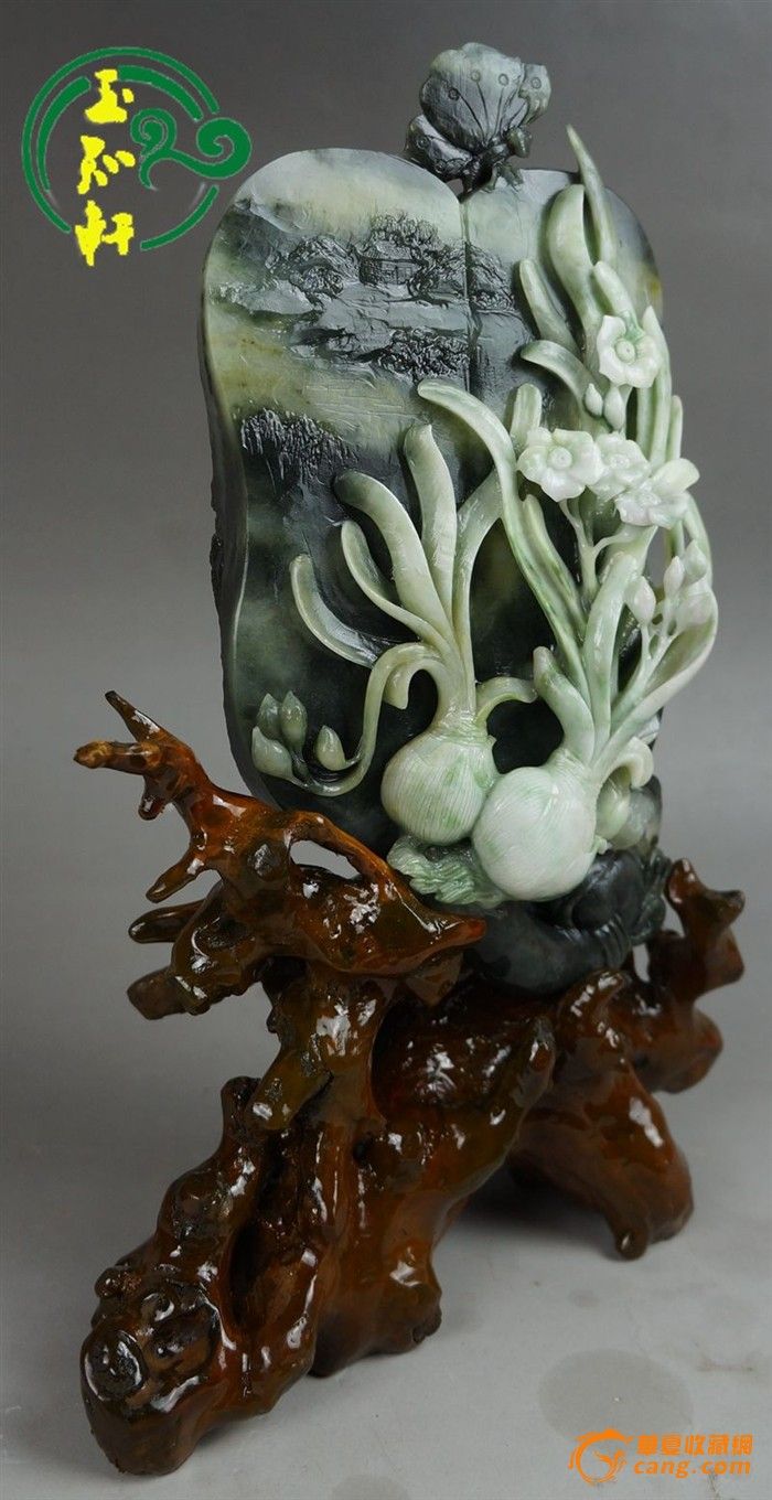 玉知轩精品推荐南阳翡翠珍藏版独山玉摆件 清风倩影