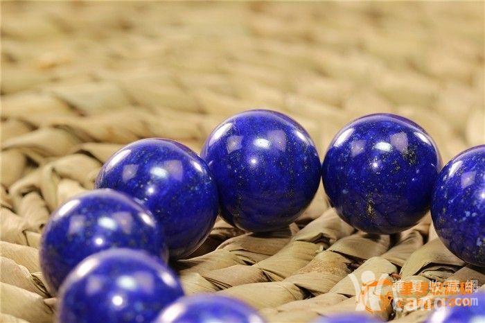 天然阿富汗帝王青金石直径20mm手串 无注胶染色