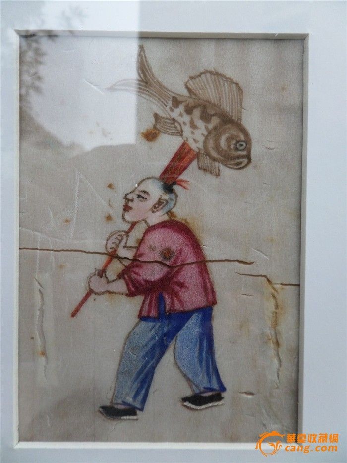 清通草画4张-婴戏