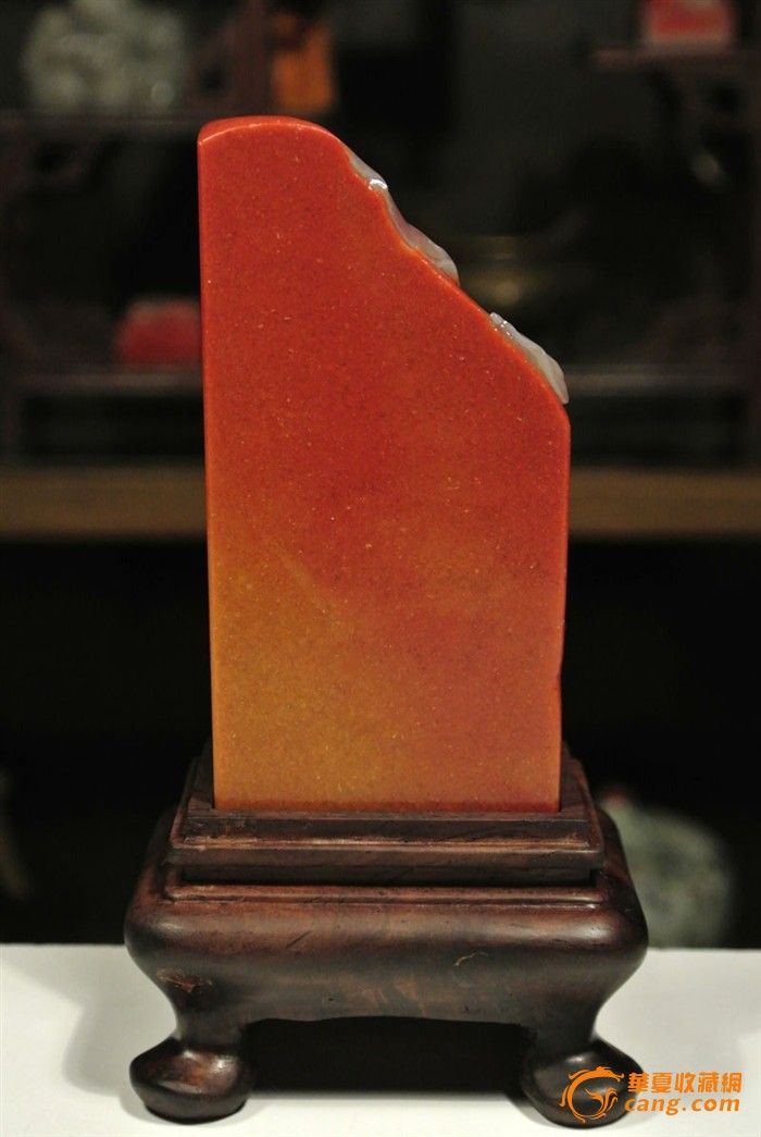 大美不言·寿山善伯旗石"福在眼前"印章_大美不言·寿山善伯旗石"福在